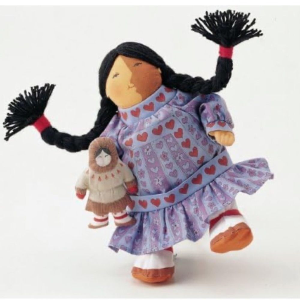 NWT Vintage Mama do you love me stuffed toy
doll Native American with mini doll